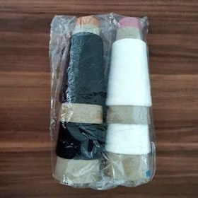 تصویر دوک نخ سردوز مدل ترویرا بسته 4 عددی سفید و مشکی 