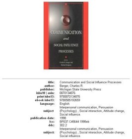 تصویر دانلود کتاب Communication and Social Influence Processes 1998 کتاب انگلیسی ارتباطات و فرآیندهای نفوذ اجتماعی 1998
