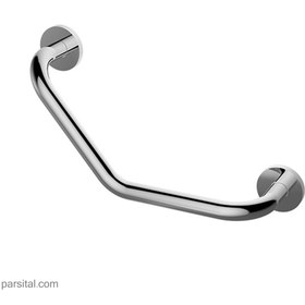 تصویر دستگیره سالمندان جاستایم 45 درجه C6810-58-80CP کروم justime-Angle-Grab-Bar-C6810-58-80CP-chrome