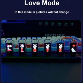 تصویر ساعت رومیزی الکس میکر مدل IPS Tube بدنه آلومینیوم با نور RGB 