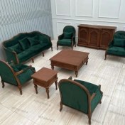 تصویر مبل کلاسیک کویین فرانسوی 