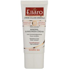 تصویر کرم ضد آفتاب الارو مینرال رنگی مناسب پوست حساس  SPF30 Ellaro sunscreen Mineral Sensitive Skin SPF30 cream 40ml