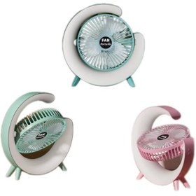 تصویر پنکه رومیزی چراغ دار 484 