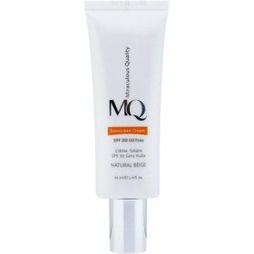 تصویر کرم ضد آفتاب فاقد چربی ام کیو SPF50 حجم 55 میلی لیتر - بژ طبیعی MQ Sunscreen Cream SPF50 OIL FREE 55ml