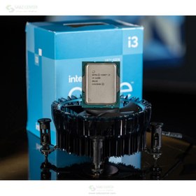 تصویر پردازنده اینتل مدل Core i3 12100F باکس ا CPU INTEL Core i3 12100F Alder Lake BOX CPU INTEL Core i3 12100F Alder Lake BOX