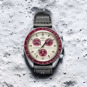 تصویر ساعت امگا و سواچ پلوتون OMEGA X Swatch Mission on Pluto امگا ( Omega )