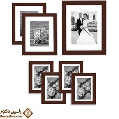 تصویر قاب عکس دکوراتیو 7 عددی مدل DT73P مسی 