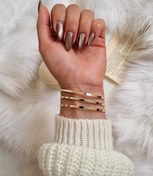 تصویر النگو ایینه ای مدل پهن ژوپینگ 