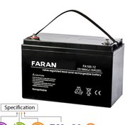 تصویر باتری UPS فاران ۱۰۰ آمپر سیلد اسید ۱۲ ولت 