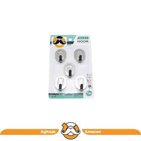 تصویر آویز حوله هوک استیل 5 عددی 