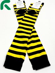 تصویر جوراب بالا زانو راه راه زنبوری 