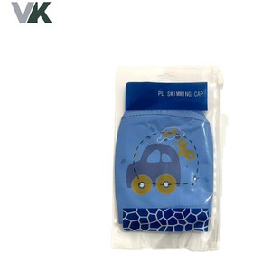 تصویر کلاه شنا بچه گانه pu طرح دار 