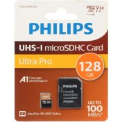 تصویر کارت حافظه فیلیپس مدل Ultra Pro ظرفیت ۱۲۸ گیگابایت کلاس ۱۰ UHS-I U3 با سرعت ۱۰۰MBps 