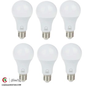 تصویر لامپ 12 وات بروکس بسته 6 تایی Burux 12 watt Bulb