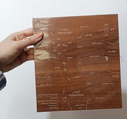تصویر پازل چوبی طرح نقشه ایران 