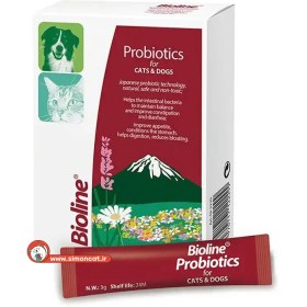 تصویر پودر پروبیوتیک سگ و گربه بایولاین 