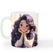 تصویر ماگ طرح دخترانه دختر زیبا کد wall-7697 