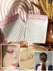 تصویر خرید و قیمت نگین چسبی صورت و مو 100 عددی فانتزی 