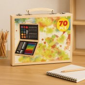 تصویر ست هنری ۷۰ تیکه جعبه چوبی 