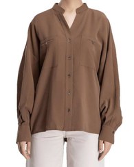 تصویر شومیز زنانه قهوه ای سرژه Serge کد 207387 