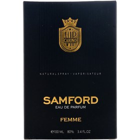 تصویر ادوپرفیوم زنانه مدل Samford حجم 100 میلی لیتر کارینو وی آی پی Carino VIP Samford Eau De Parfum For Women 100ml