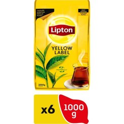 تصویر چای لیپتون لیبل زرد 1000 گرمی بسته 6 عددی Lipton Yellow Label Tea 1000g Pack of 6