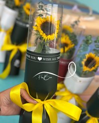 تصویر بوکت تک شاخه گل آفتابگردون فلوبار 