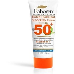 تصویر ضدآفتاب 6کاره رنگی اس پی اف 50 مناسب پوست خشک و نرمال لابورن Laboren 56 Action In 1 Tinted Sunscreen Cream Spf50 For Dry And Normal Skin