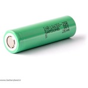 تصویر باتری لیتیوم یون قابل شارژ سامسونگ کد 18650 ظرفیت 2500 میلی آمپر ساعت 