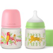 تصویر شیشه شیر طلقی 150 میلی لیتر 0+ ماه طرح جنگل سواوینکس Suavinex(سرگرد) 