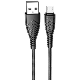 تصویر کابل تبدیل USB به microUSB وگر مدل طول 1 متر مشکی 