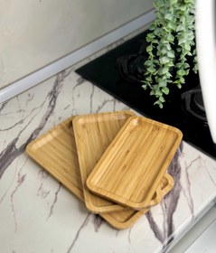 تصویر سینی بامبو سه سایزی - کد 462-463-438