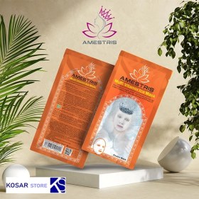 تصویر ماسک صورت ورقه‌ای آیس دابل مدل Multi Vitamin آمستریس Ice Double Amestris sheet face mask, Multi Vitamin model