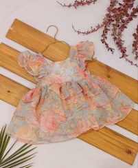 تصویر پیراهن دخترانه مجلسی نقلی 