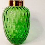 تصویر گلدان دستساز شیشه ای کد ۰۳۱ سبز 