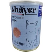 تصویر کنسرو گربه شایر طعم ماهی 400 گرم Shayer Fish Pate Food For Cats 400g