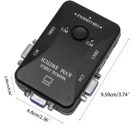 تصویر سوئیچ KVM VGA دو پورت دستی 
