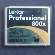 تصویر کارت حافظه دوربین لکسار مدل LEXAR CF-I32GB CARD-COMPACTFLASH I 32GB CF-I 800X UDMA 7 استوک 