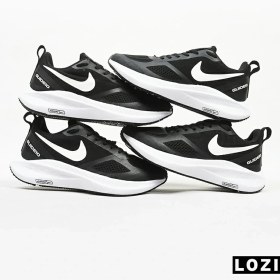 تصویر کفش کتونی اسپرت نایک زوم (Nike Zoom) مردانه و پسرانه رنگ سفید با طرح نایک هفت رنگ - 4 Nike Zoom M