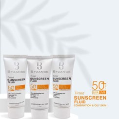 تصویر کرم ضد آفتاب رنگی SPF50 پوست چرب و مختلط برنز بیزانس 40 میلی لیتر Tinted Sunscreen Cream SPF50 For combinatio and oily Skin