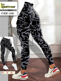 تصویر لگ کمر پهن ورزشی زنانه سابلی کد 0023 Sabley womens sports wide waist leggings code 0023