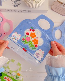 تصویر زیپ کیپ دسته دار حیوانات - آبی 