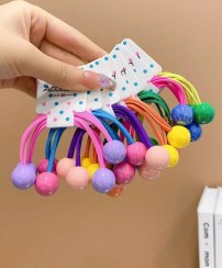 تصویر کش مو گرهی مدل گوی براق 