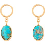 تصویر گوشواره طلا فیروزه 