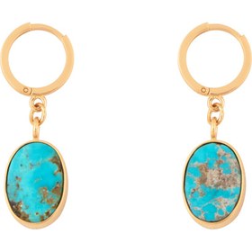 تصویر گوشواره طلا فیروزه 