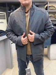 تصویر کاپشن کلاسیک وارداتی - طوسی / 2xl 