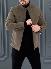 تصویر کت چرم 120502 AKOMOD شکلاتی 