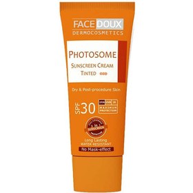 تصویر کرم ضد آفتاب رنگی فوتوزوم SPF 30 فیس دوکس Photosome Sunscreen Cream Tinted SPF30 Face Doux