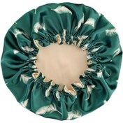 تصویر کلاه خواب ساتن ابریشم طرح پر 