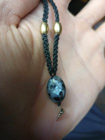 تصویر گردنبند سنگ ماه سیاه Black moonstone